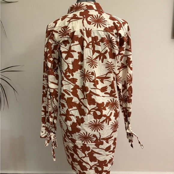 Sunday in Brooklyn Brown and White Floral Mini Dress - Picture 3 of 8